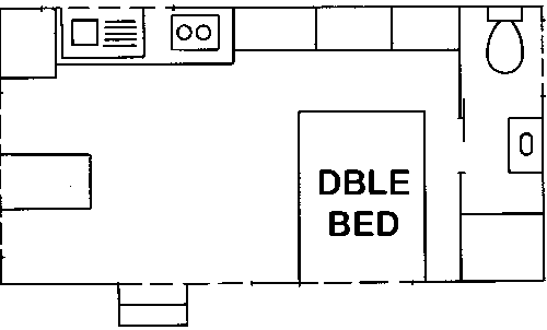 Floor plan of a cbin at Edgewater Holiday Park